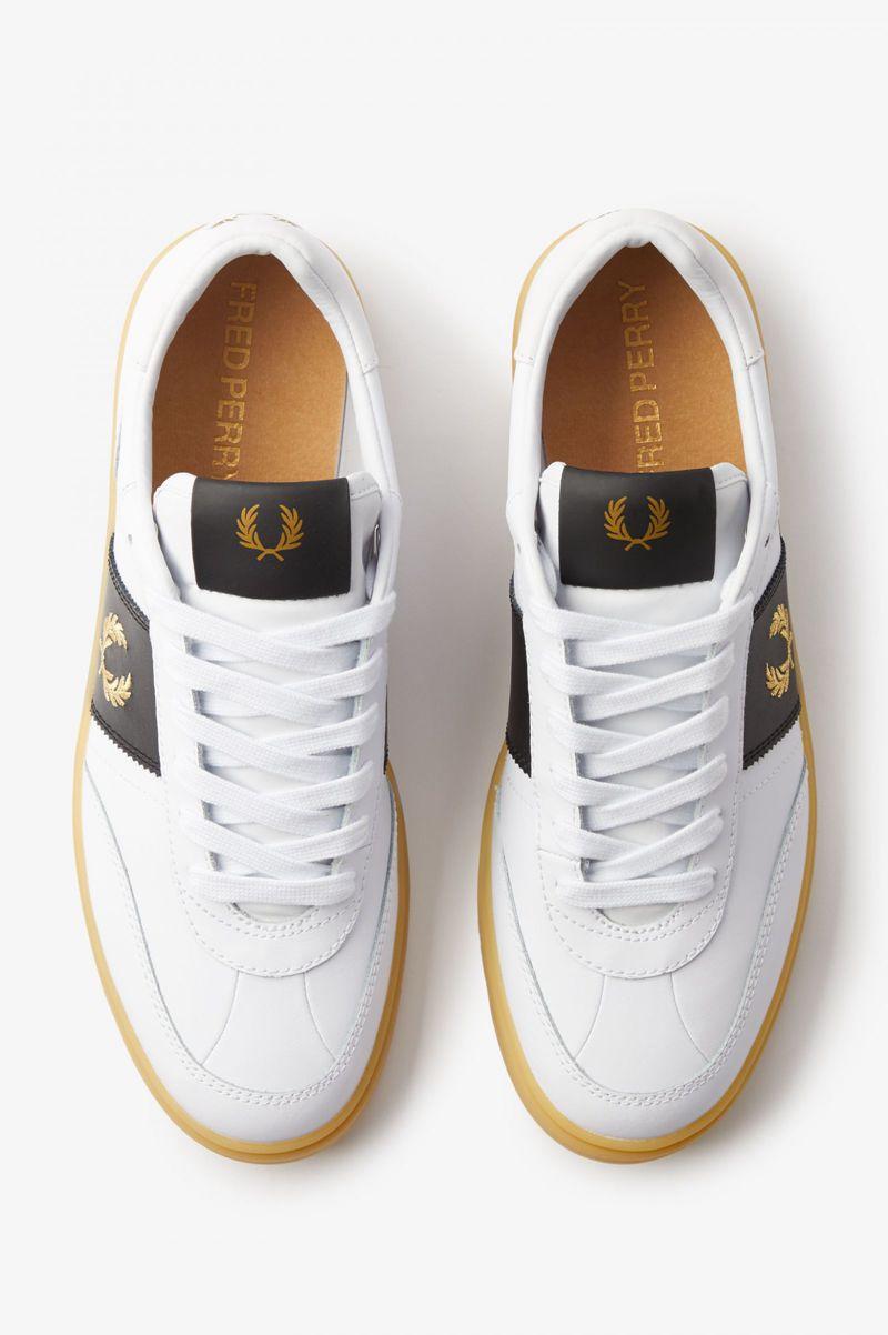 White Fred Perry B400 Men's Shoes | PH 1093GSOL